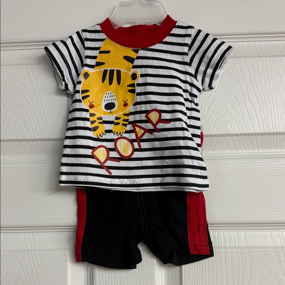 Striped Tiger Kids short set